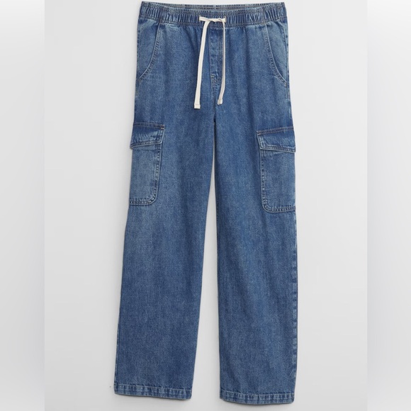 NWT High Rise Wide-Leg Pull-On Jeans - Picture 2 of 5